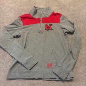 Victoria’s Secret PINK Miami Redhawks Quarter Zip Pullover XS 5th & Ocean 0646